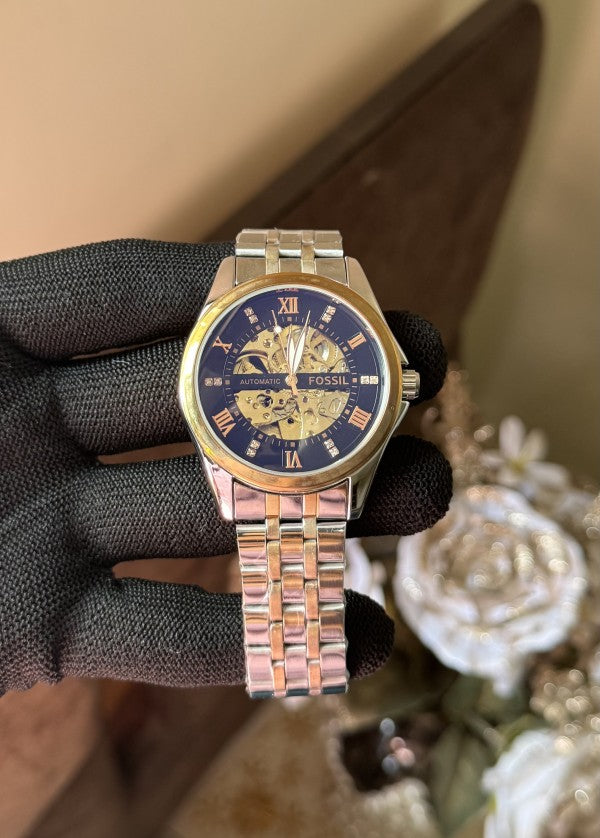 Fossi l Automatic Dual Tone Metal Premium Watch